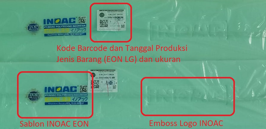 ciri kasur busa inoac asli